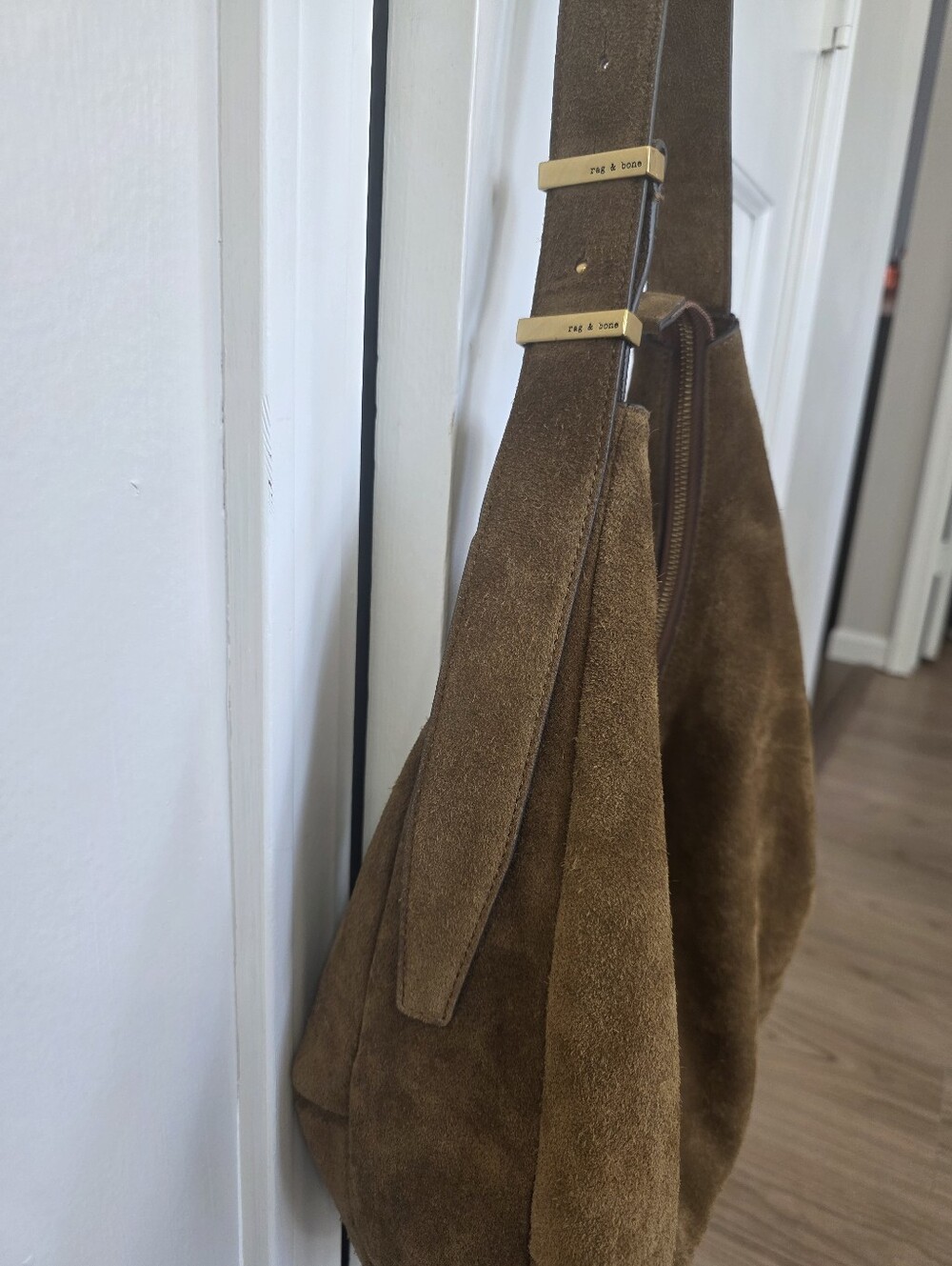 Rag & Bone Hudson Large Hobo Brown Suede leather bag - Picture 6 of 13